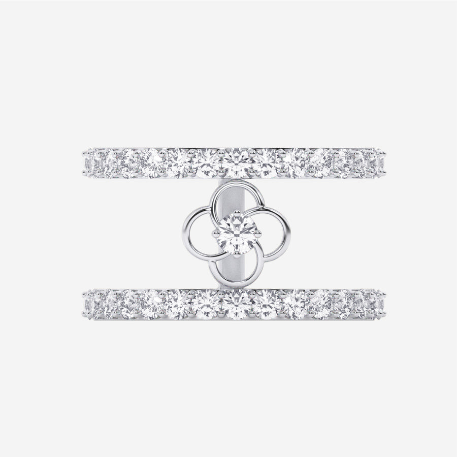 Stefee Taj Motif Double Band Diamond Ring