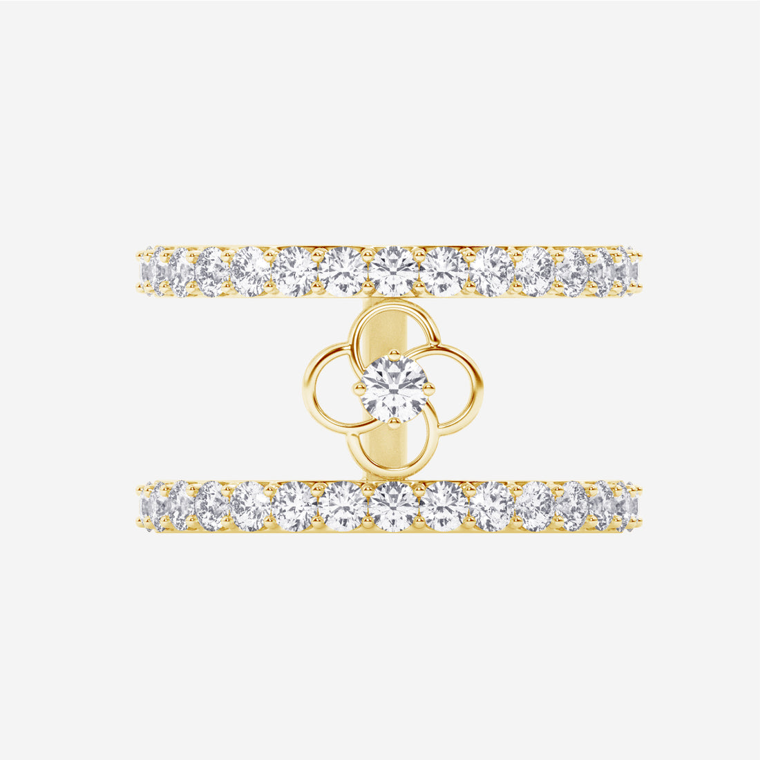 Stefee Taj Motif Double Band Diamond Ring