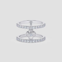 Stefee Taj Motif Double Band Diamond Ring